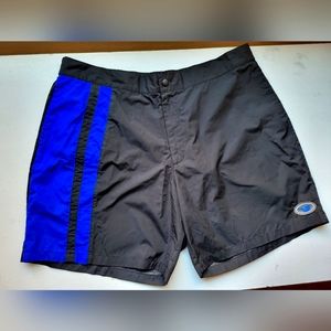Men's Swim Trunks Verge XL Black Royal Blue Zipper